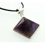 Amethyst Gemstone Pyramid Pendant